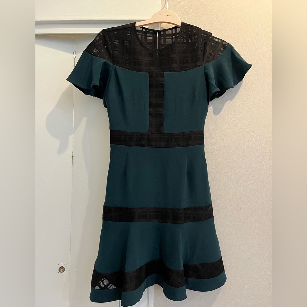 Adelyn Rae - Short Sleeve Dress - XS - Green & Black